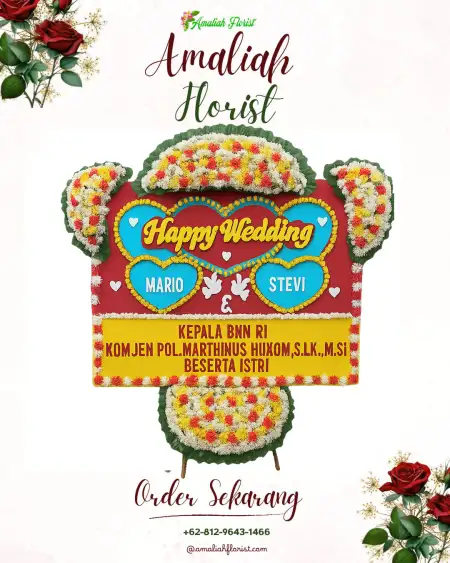 Papan Bunga Pernikahan Wonobodro